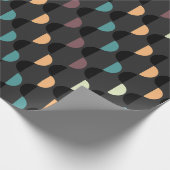 Retro Mod 1960s optische illusie geometrische kuns Cadeaupapier (Hoek)