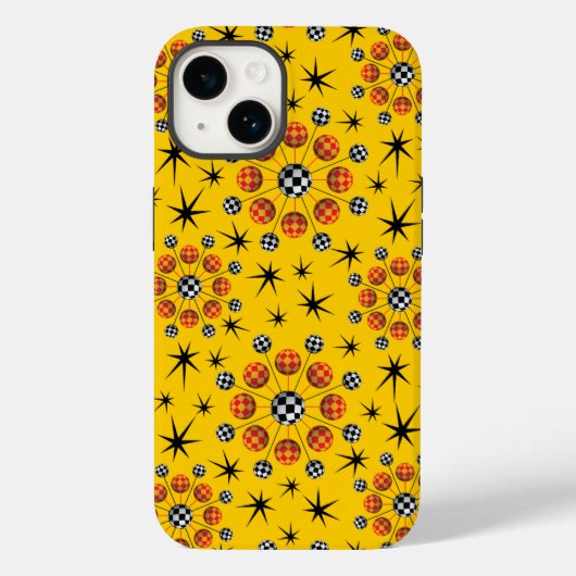 Retro Mod 3D Starbursts Case-Mate iPhone Case (Achterkant)
