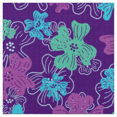 retro mod 60s 70s bloemenpatroon stof (Close Up)