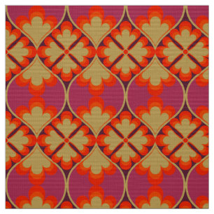 retro mod 60s 70s bloemenpatroon stof