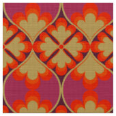 retro mod 60s 70s bloemenpatroon stof (Close Up)