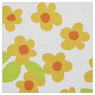 retro mod 60s 70s bloemenpatroon stof