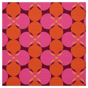 retro mod 60s 70s bloemenpatroon stof