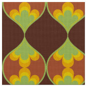retro mod 60s 70s bloemenpatroon stof (Close Up)