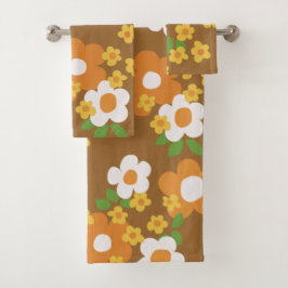 Retro mod 60s 70s handdoekset bad handdoek