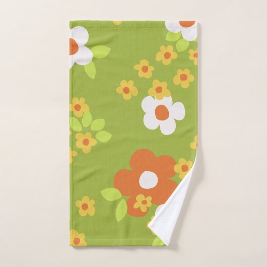 Retro mod 60s 70s handdoekset bad handdoek (Handdoek)