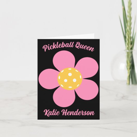 Retro Mod 70s Ckleball Flower D  Kaart (Voorkant)