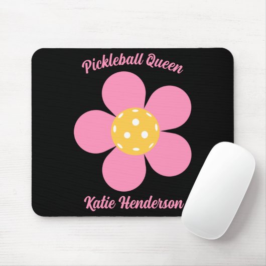 Retro Mod 70s Ckleball Flower D  Muismat (Met muis)