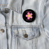 Retro Mod 70s Ckleball Flower D  Ronde Button 5,7 Cm (In situ)