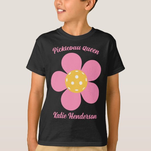 Retro Mod 70s Ckleball Flower D T-shirt (Voorkant)