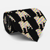 Retro Mod Abstract-draaikleuren, cirkels, Stippen, Stropdas (Opgerold)