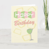 Retro Mod Birthday Card Feestdagen Kaart (Voorkant)