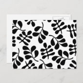 Retro MOD Black en White Pattern Briefkaart (Voorkant / Achterkant)