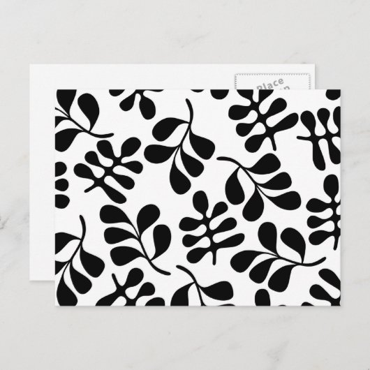 Retro MOD Black en White Pattern Briefkaart (Voorkant / Achterkant)