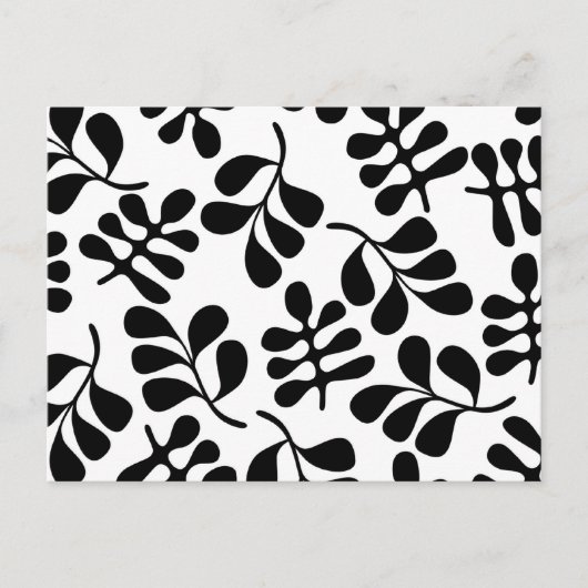 Retro MOD Black en White Pattern Briefkaart (Voorkant)