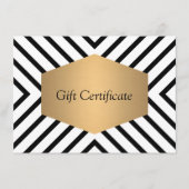 Retro Mod Black en White Pattern Cadeft Certificat (Voorkant)