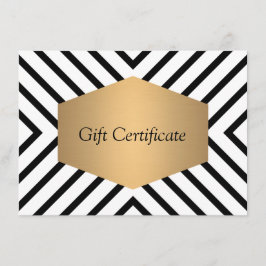 Retro Mod Black en White Pattern Cadeft Certificat