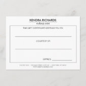 Retro Mod Black en White Pattern Cadeft Certificat (Achterkant)