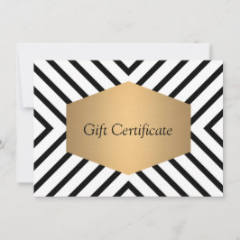 Retro Mod Black en White Pattern Cadeft Certificat