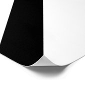 Retro Mod Black en White Pattern Gold Monogram Poster (Hoek)