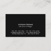 Retro Mod Black en White Pattern met Gold Emblem Visitekaartje (Achterkant)