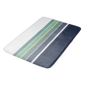 Retro/Mod blauw en groen gestreept Badmat (Gekanteld)