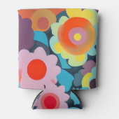 Retro mod bloemen blikjeskoeler (Voorkant)