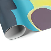 Retro mod bloemen  cadeaupapier (Rol Hoek)