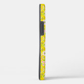 Retro Mod Bloemen Geel & Wit Monogram Case-Mate iPhone Case (Achterkant / Rechts)