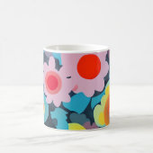 Retro mod bloemen koffiemok (Center)