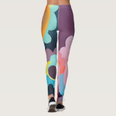 Retro mod bloemen leggings (Achterkant)