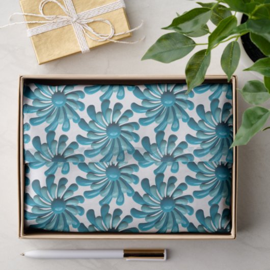 Retro MOD Bloemen - MCM Lente Zomertuin Tissuepapier (Geschenk)