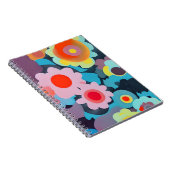 Retro mod bloemen notitieboek (Rechterzijde)