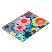 Retro mod bloemen notitieboek (Linkerzijde)