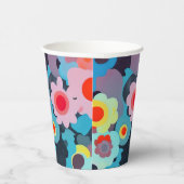 Retro mod bloemen papieren bekers (Rechts)