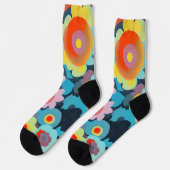 Retro mod bloemen  sokken (Links)