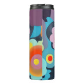 Retro mod bloemen  thermosbeker (Achterkant)