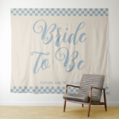 Retro Mod Bride wordt Vrijgezellenfeest Achtergron Wandkleed (In Situ (horizontaal))