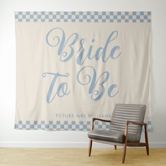 Retro Mod Bride wordt Vrijgezellenfeest Achtergron Wandkleed (In Situ (horizontaal))