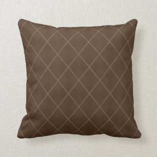 Retro Mod Brown Argyle Sierkussen