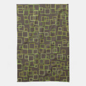 Retro Mod Brown Limoen Kitchen Towel Gift Theedoek (Verticaal)