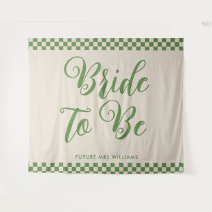 Retro Mod bruid die gaat trouwen Bruidsfeest Achte Wandkleed