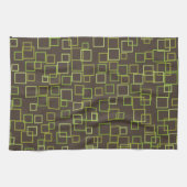 Retro Mod Bruine Limoen Keukenhanddoek Cadeau (Horizontaal)