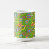 Retro Mod-cirkels op groen Koffiemok (Center)