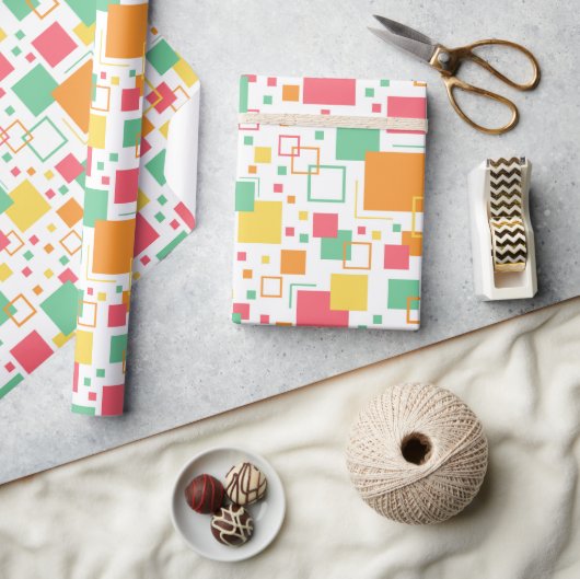 Retro Mod Citrus Cadeaupapier (Crafts)