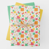 Retro Mod Citrus Inpakpapier Vel (In situ)