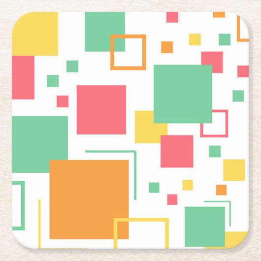 Retro Mod Citrus Kartonnen Onderzetters (Voorkant)