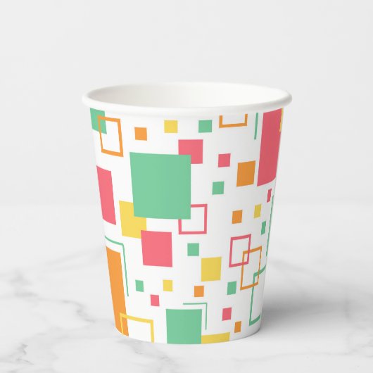 Retro Mod Citrus Papieren Bekers (Achterkant)