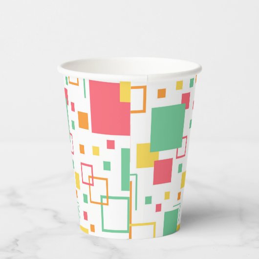 Retro Mod Citrus Papieren Bekers (Rechts)