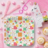 Retro Mod Citrus Papieren Bordje (Feest)